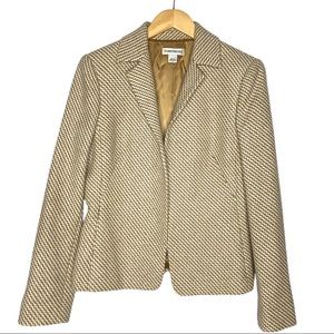 Barry Bricken‎ Cream Camel Blazer Size 8